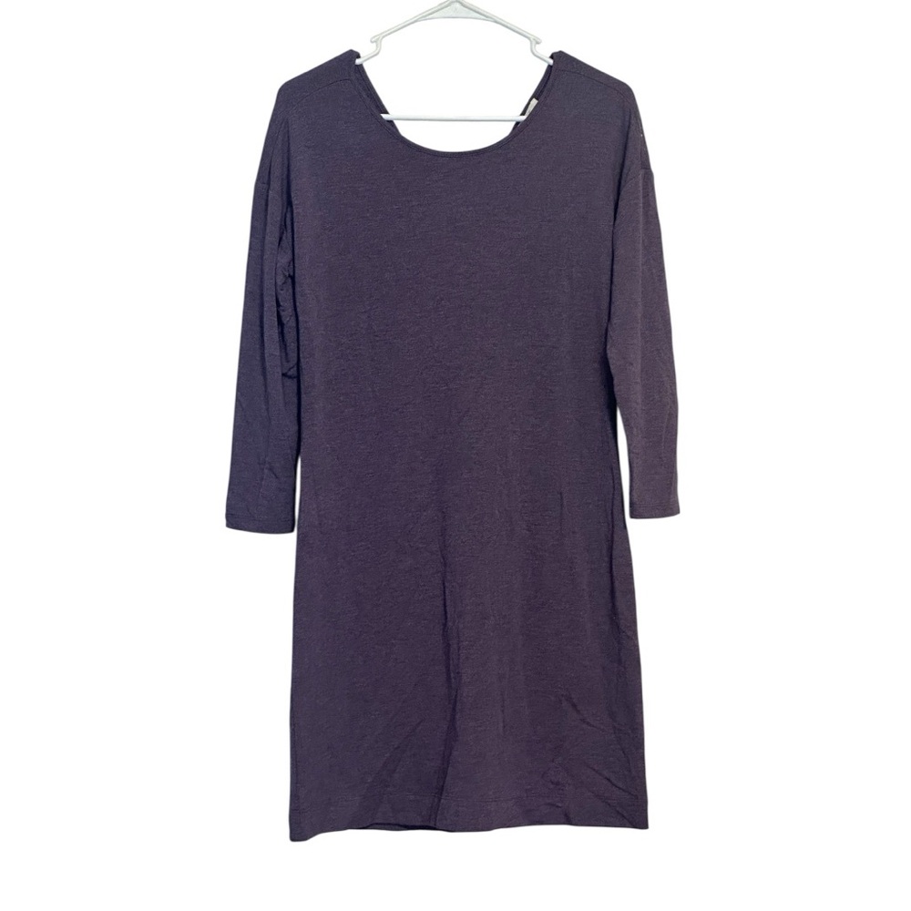 LOFT Purple Lounge Dress | Women’s Small | Stretch Knit 3/4 Sleeve | NWOT